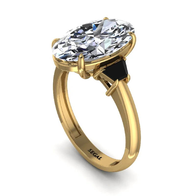 engagement-modern-gold-ring-Oval-Cut Diamond Three Stone Engagement Ring - Amari No. 31