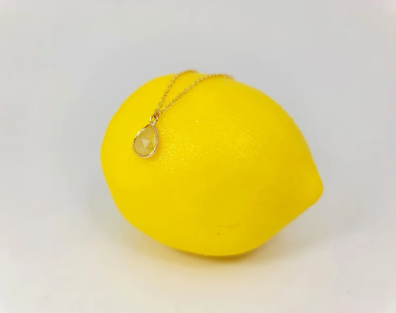 ladies-luxury-silver-necklace-Lemon Drop Necklace