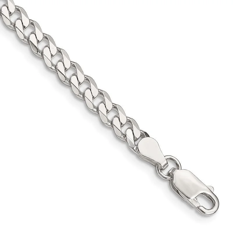 Ladies bracelets quirky patterns -Sterling Silver 4.5mm Curb Chain Bracelet