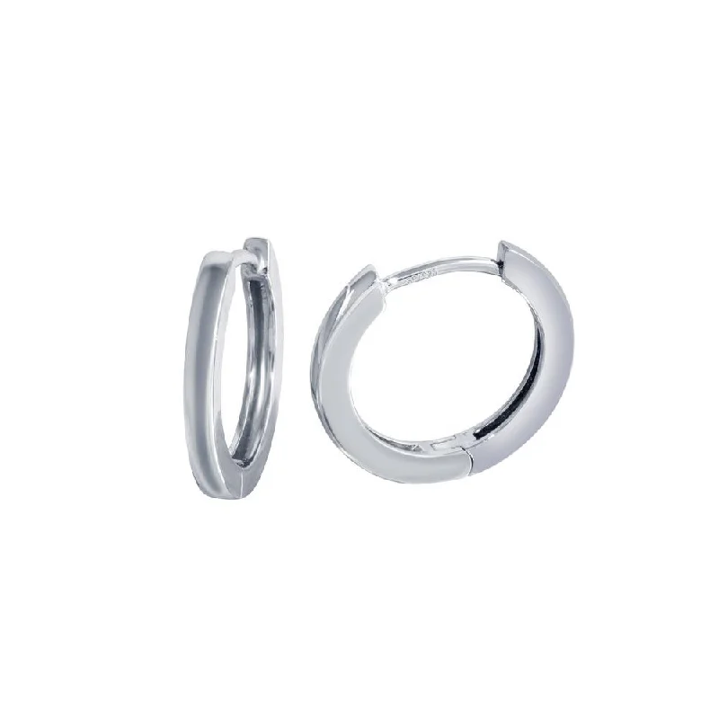 ladies-pearl-chandelier-earrings-Rhodium Plated 925 Sterling Silver huggie hoop Earring - STE01298-RH