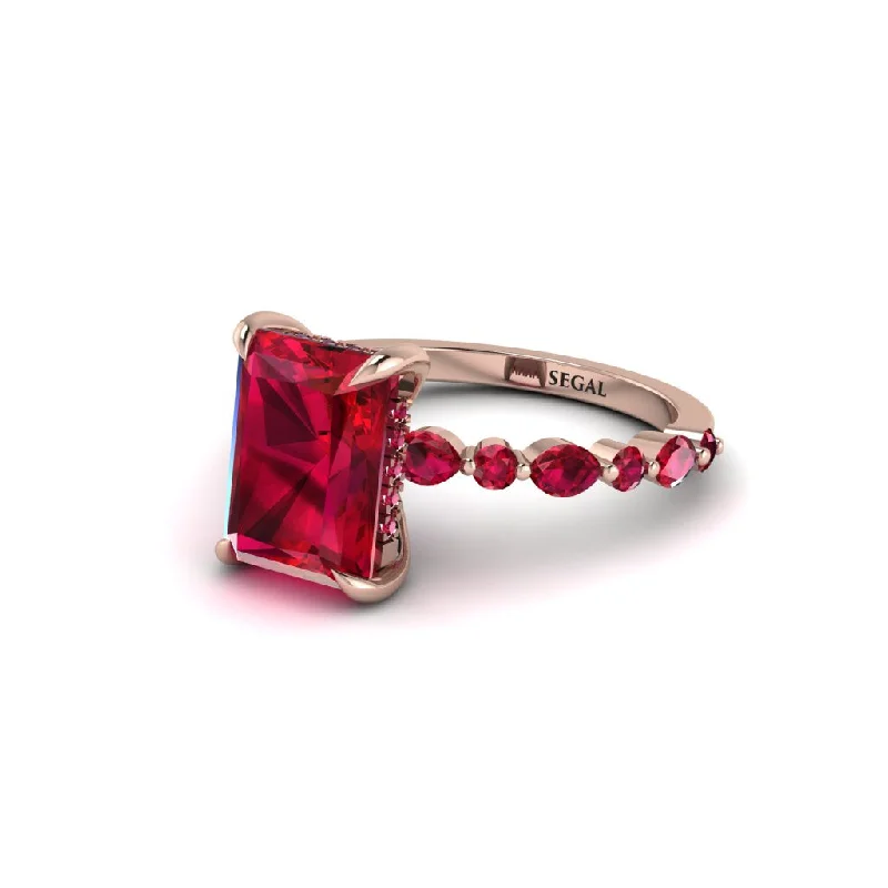 engagement-pear-cut-diamond-ring-Radiant-Cut Ruby Eternal Radiance Engagement Ring - Skye No. 56