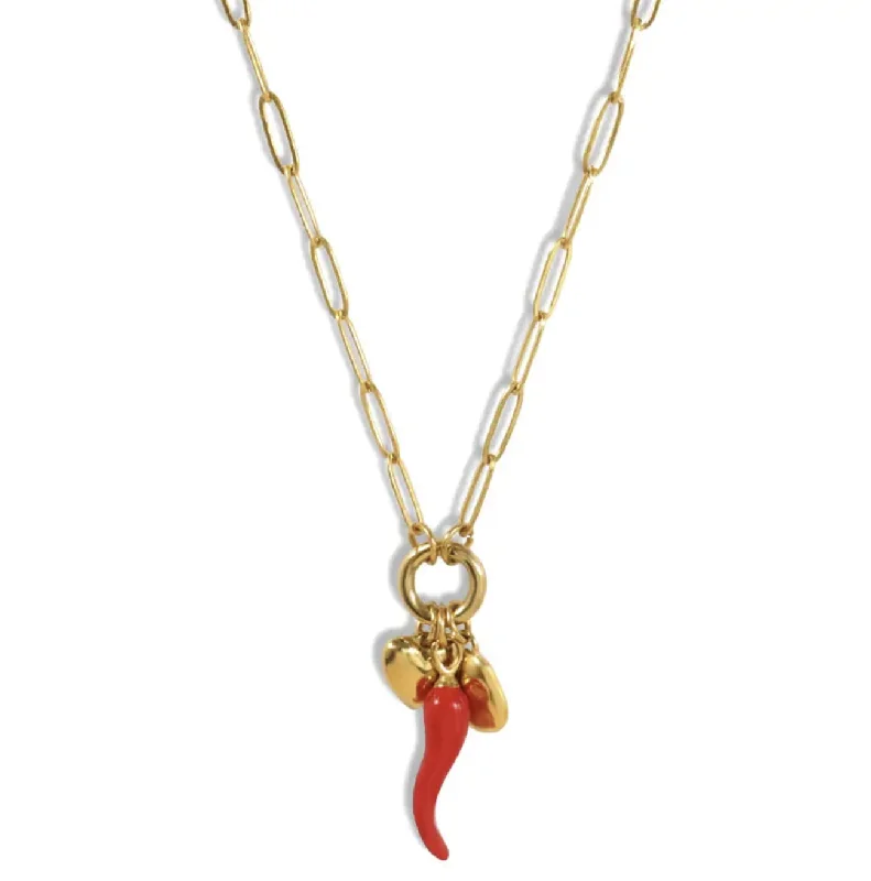 ladies-gold-choker-necklace-Pepper Charm Necklace