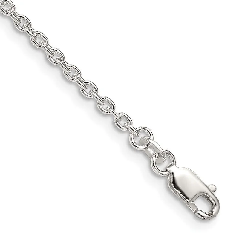 Ladies bracelets playful designs -Sterling Silver 2.25mm Cable Chain Bracelet