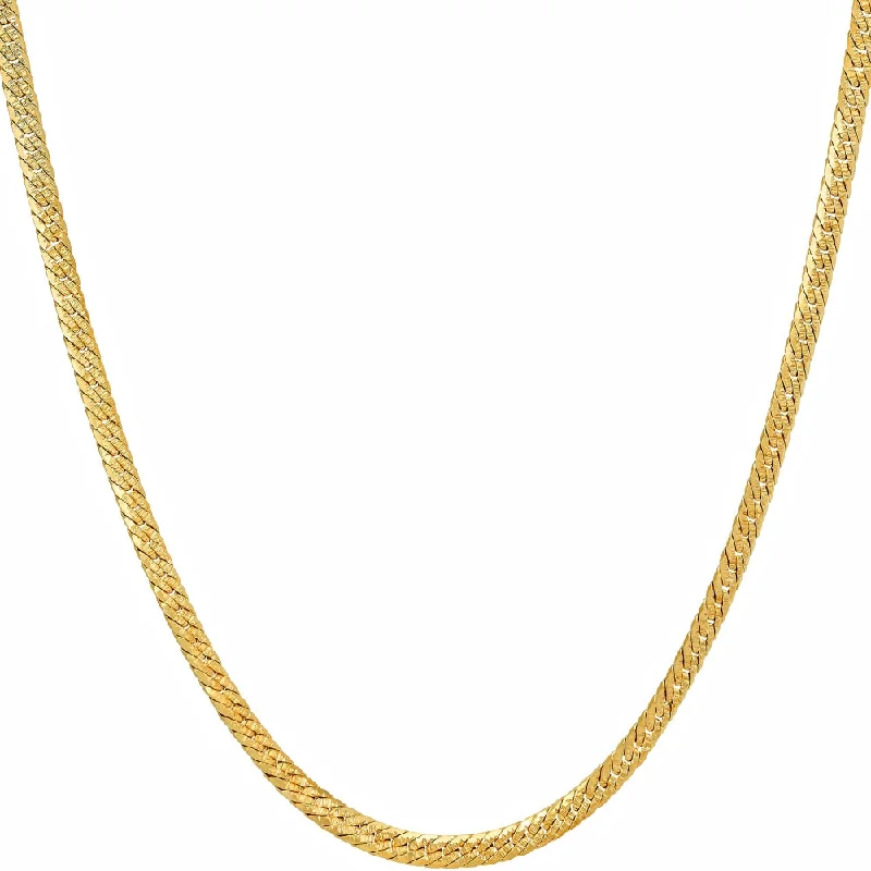 ladies ring cyber monday exclusive-Crushed Herringbone Chain Necklace