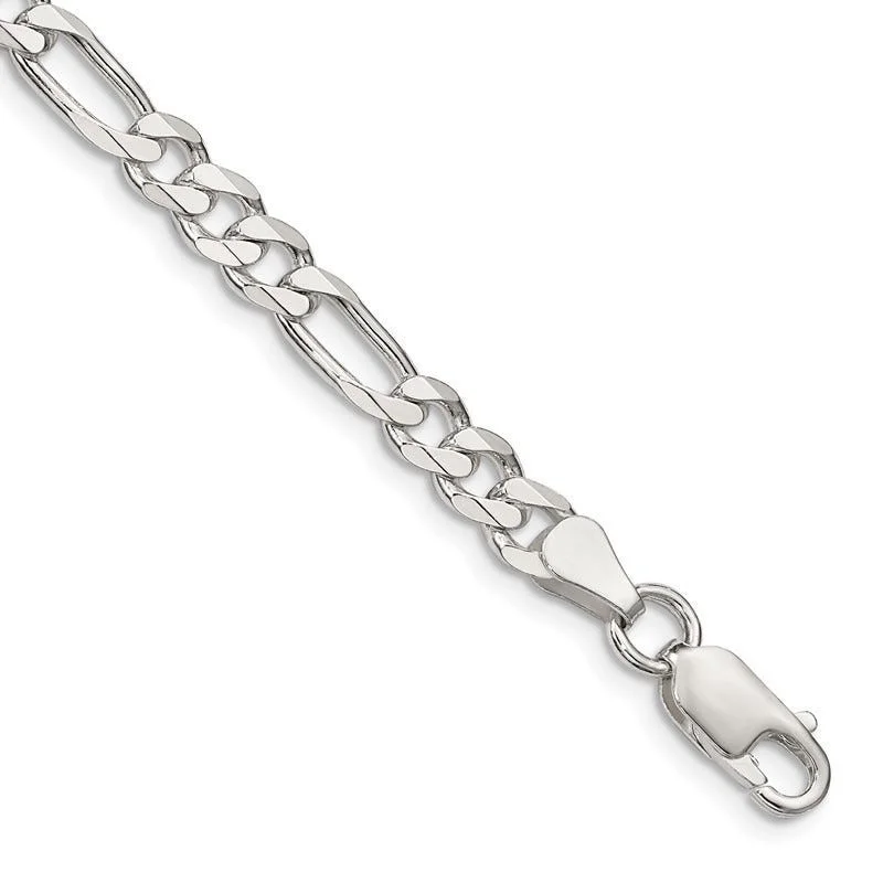 Ladies bracelets nautical theme -Sterling Silver 5.5mm Figaro Chain Bracelet