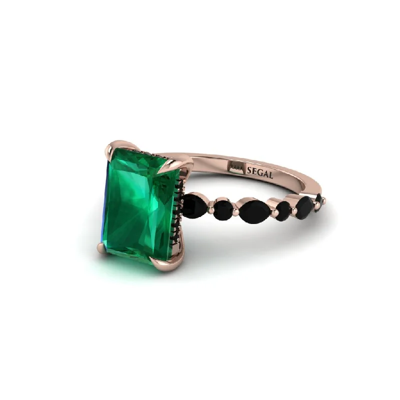 engagement-classic-silver-ring-Radiant-Cut Emerald Eternal Radiance Engagement Ring - Skye No. 35