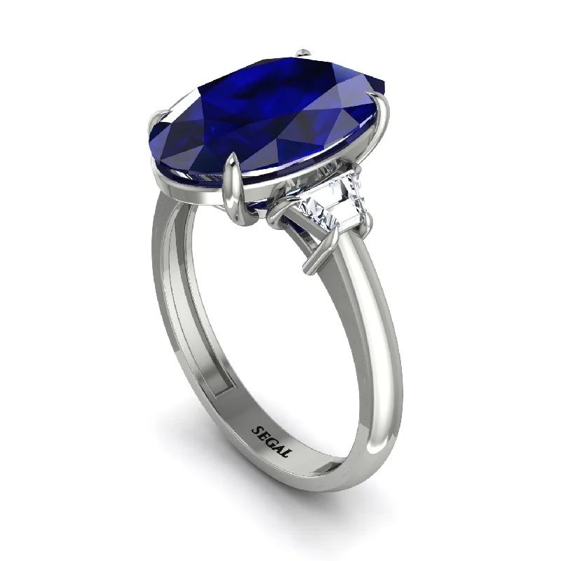 engagement-unique-ring-Oval-Cut Sapphire Three Stone Engagement Ring - Amari No. 15