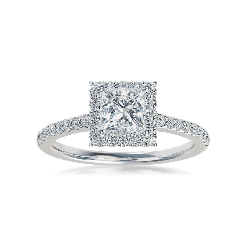 engagement-marquise-cut-ring-Lab Grown Diamond Halo Engagement Ring