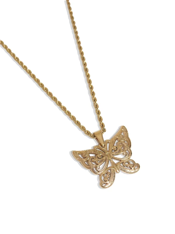 ladies-classic-rose-gold-necklace-Marisol Butterly Necklace