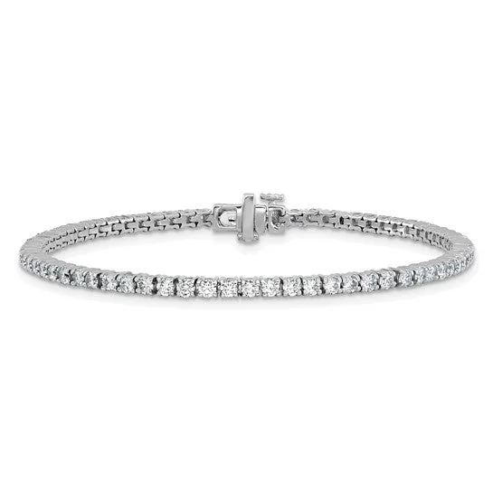 Ladies bracelets for autumn -14K 2.76ct White Gold Laboratory Grown Tennis Bracelet