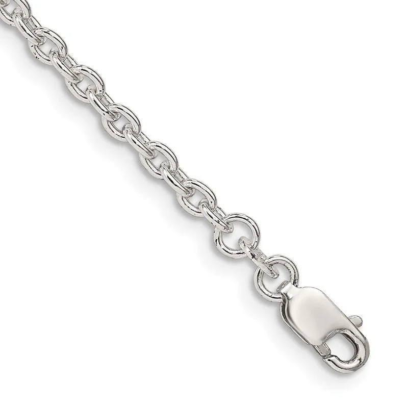 Ladies bracelets modern designs -Sterling Silver 2.75mm Cable Chain Bracelet