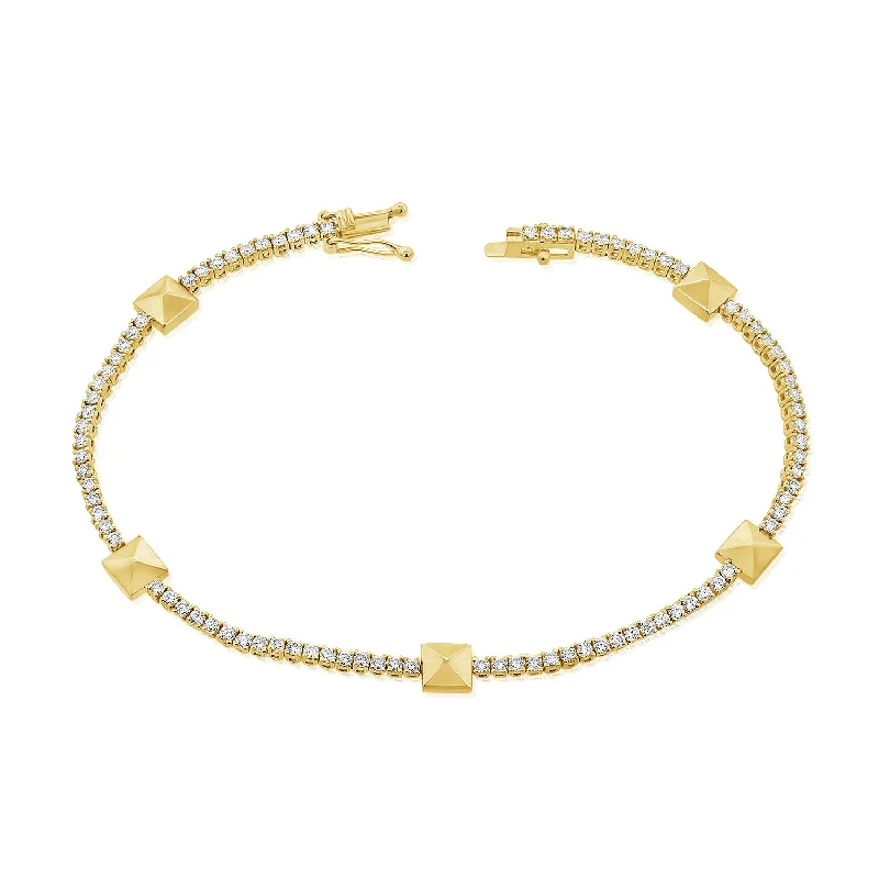 Ladies bracelets for birthdays -Radiant 1.60-Carat Diamond Tennis Bracelet in 14K Gold