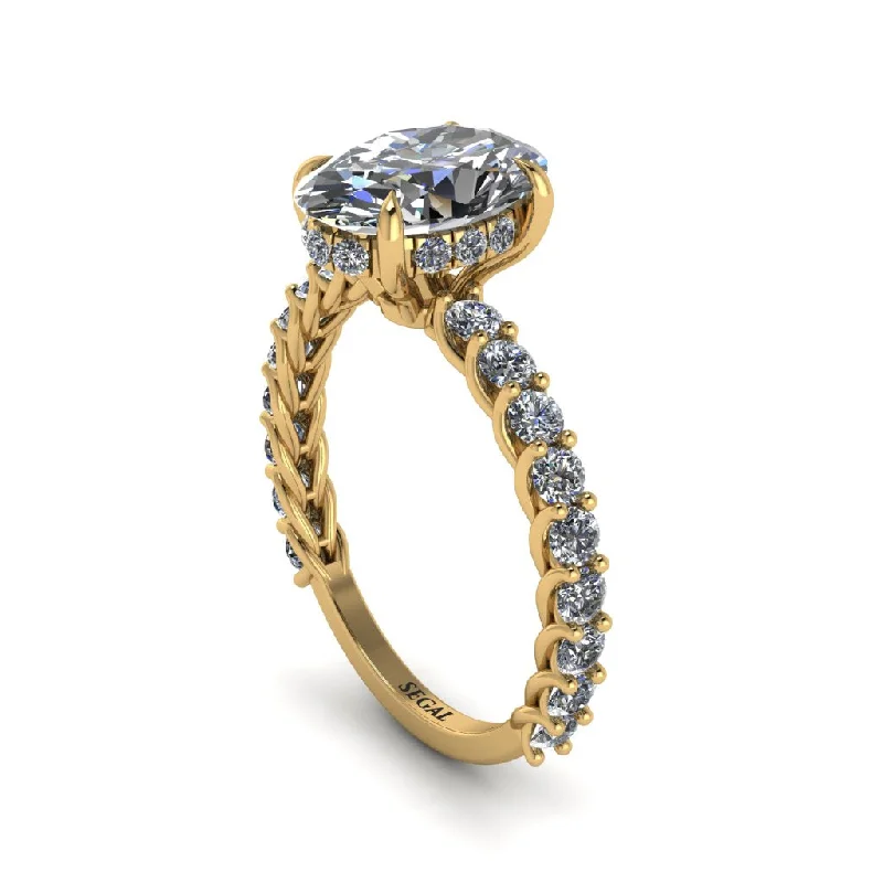 engagement-infinity-sapphire-ring-Oval-Cut Halo Diamond Timeless Elegance Engagement Ring - Kelsey No. 1