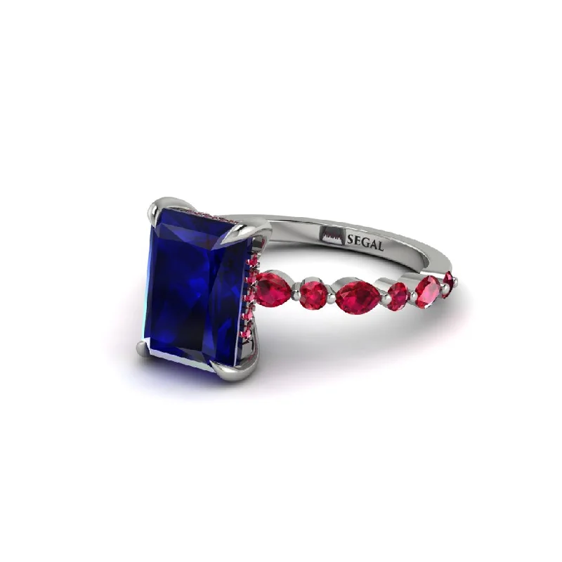 engagement-ruby-classic-ring-Radiant-Cut Sapphire Eternal Radiance Engagement Ring - Skye No. 60