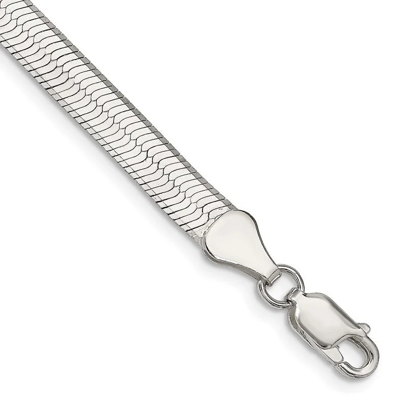 Ladies bracelets quirky wristbands -Sterling Silver 5.25mm Magic Herringbone Chain Bracelet