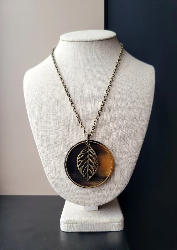 ladies-tassel-rose-gold-necklace-Leaf Cycle Necklace