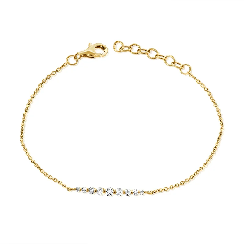 Ladies bracelets for daily wear -Gorgeous Diamond Chain Bracelet made in 14K Gold