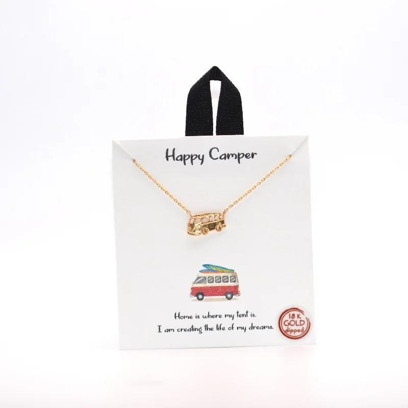 ladies-flower-layered-necklace-Happy Camper Necklace