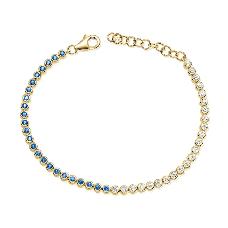 Ladies bracelets timeless pieces -Elegant 1.45-Carat Sapphire and Diamond Tennis Bracelet