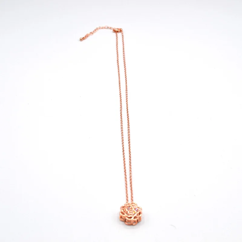 ladies-cross-rose-gold-necklace-Peony Necklace