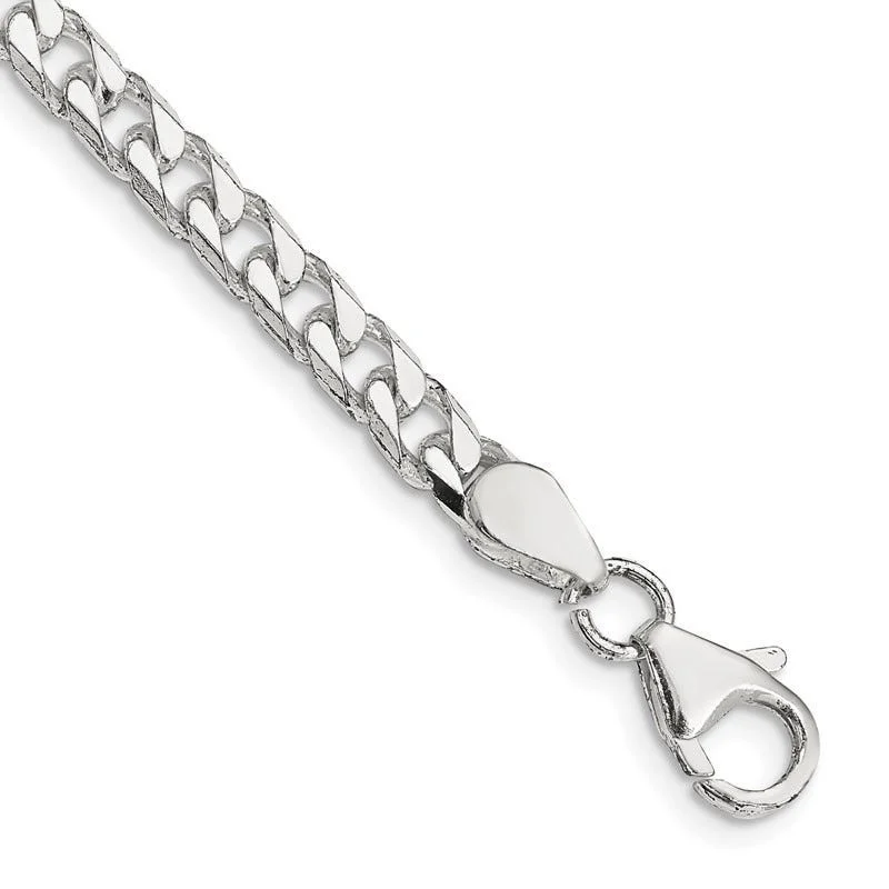 Ladies bracelets for engagements -Sterling Silver Polished 5mm Curb Chain Bracelet