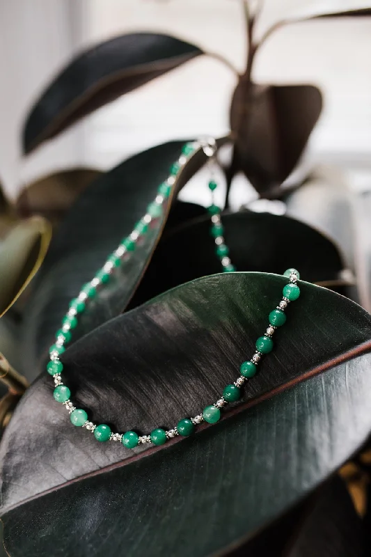 ladies-ethnic-beaded-necklace-Classy Jade Necklace