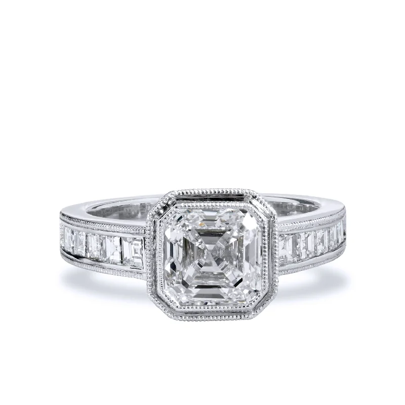 engagement-luxury-sapphire-ring-2.00ct Square Emerald Cut Diamond Engagement Ring