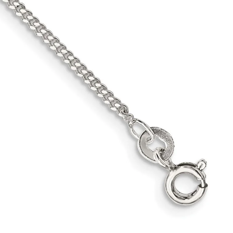 Ladies bracelets with fox charms -Sterling Silver 1.5mm Curb Chain Bracelet