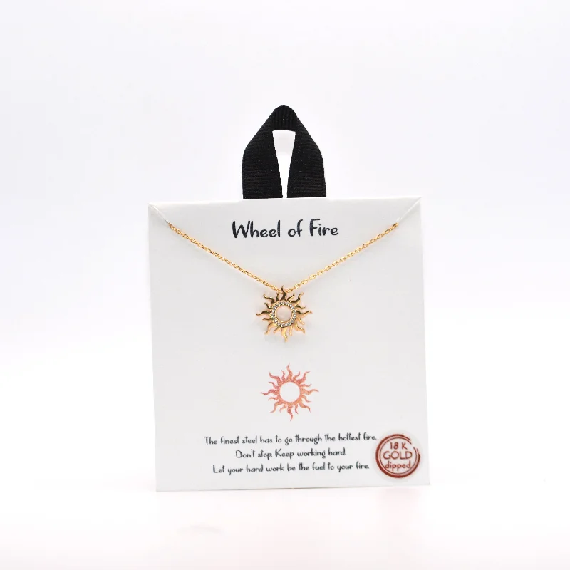 ladies-silver-diamond-necklace-Wheel of Fire Necklace