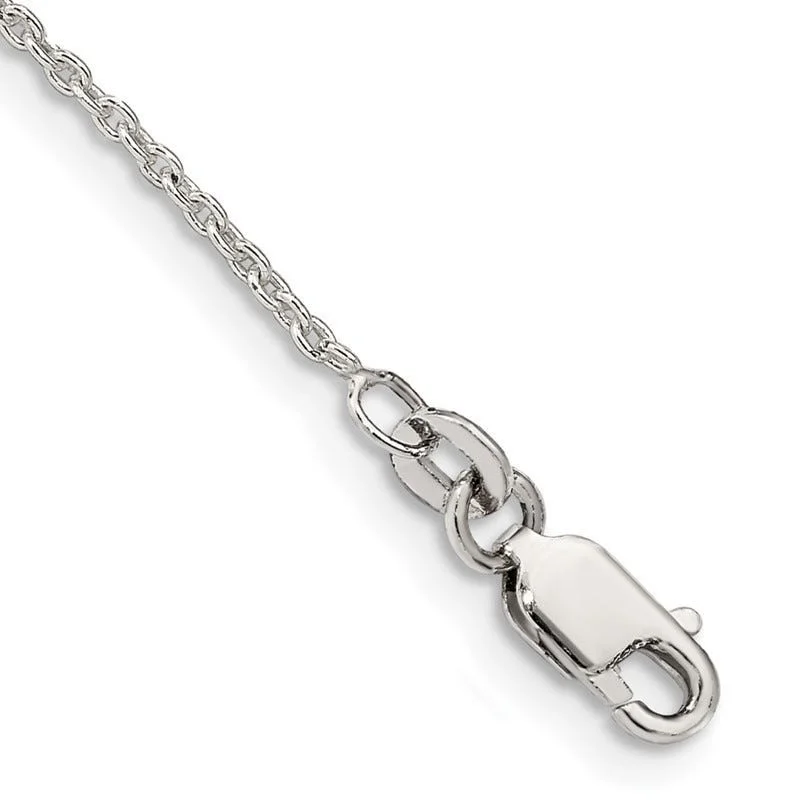 Ladies bracelets oversized look -Sterling Silver 1.5mm Cable Chain Bracelet