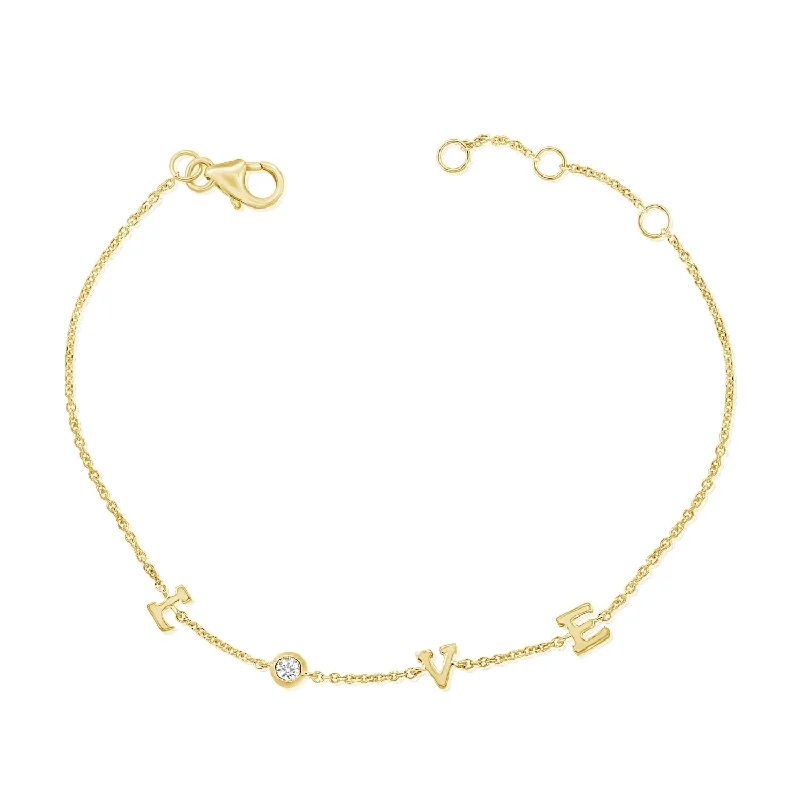 Ladies bracelets for seminars -14k Gold Love Bracelet with Diamonds