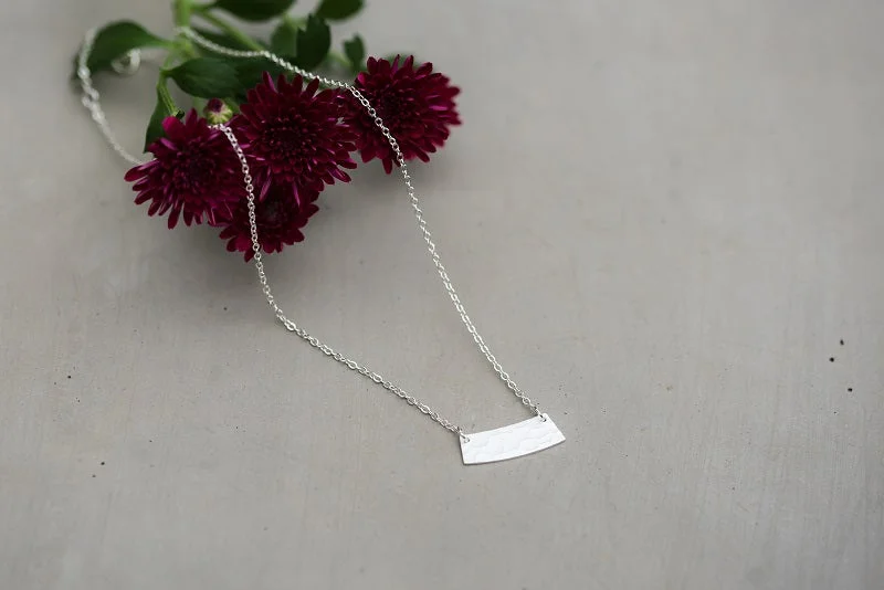 ladies-moon-silver-necklace-Virago Bar Necklace