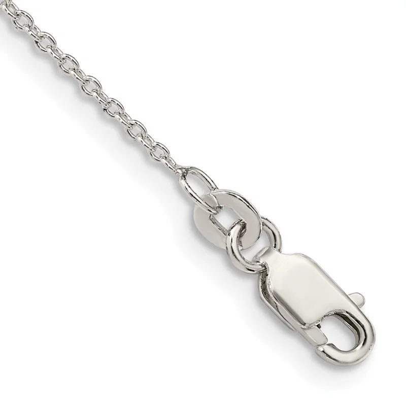 Ladies bracelets brushed metal -Sterling Silver 1.25mm Cable Chain Bracelet