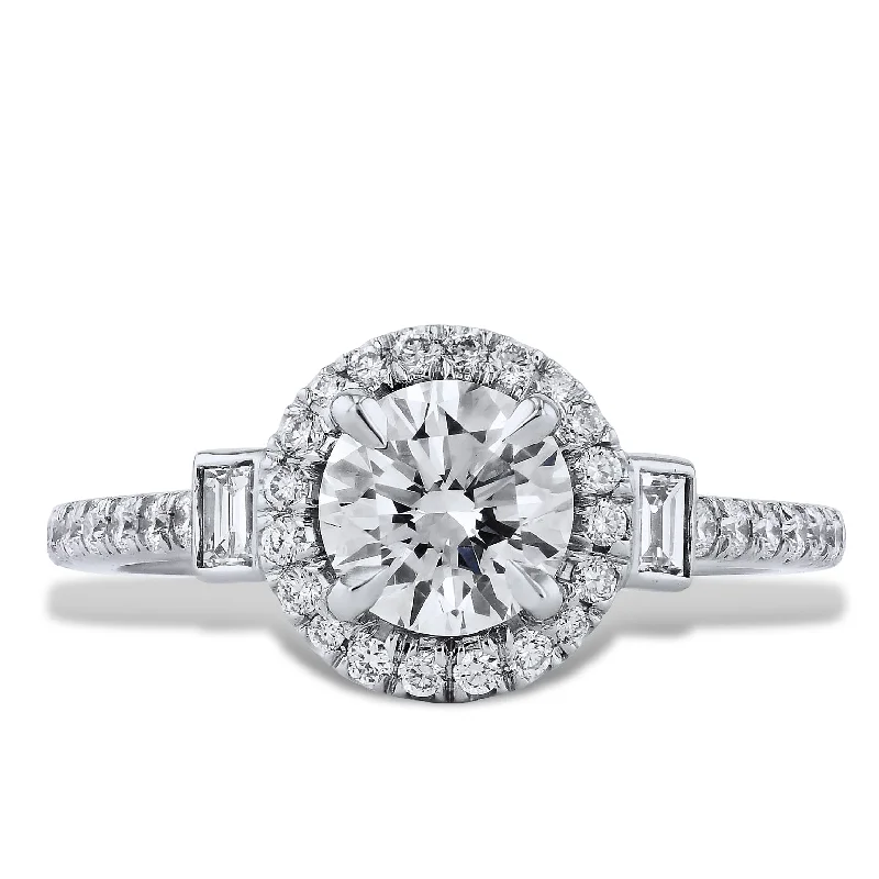 engagement-bridal-platinum-ring-1.00 Carat Round Diamond Engagement Ring