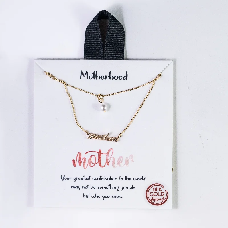 ladies-flower-layered-necklace-Motherhood Necklace