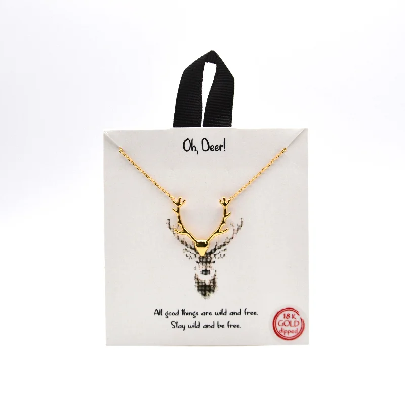 ladies-statement-diamond-necklace-Oh, Deer Necklace