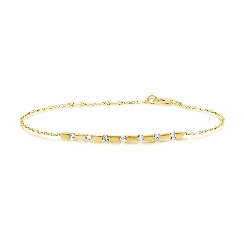 Ladies bracelets for game nights -Unique Diamond Chain Bracelet