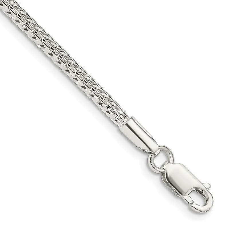 Ladies bracelets friendship set -Sterling Silver 2.5mm Diamond-cut Round Franco Chain Bracelet