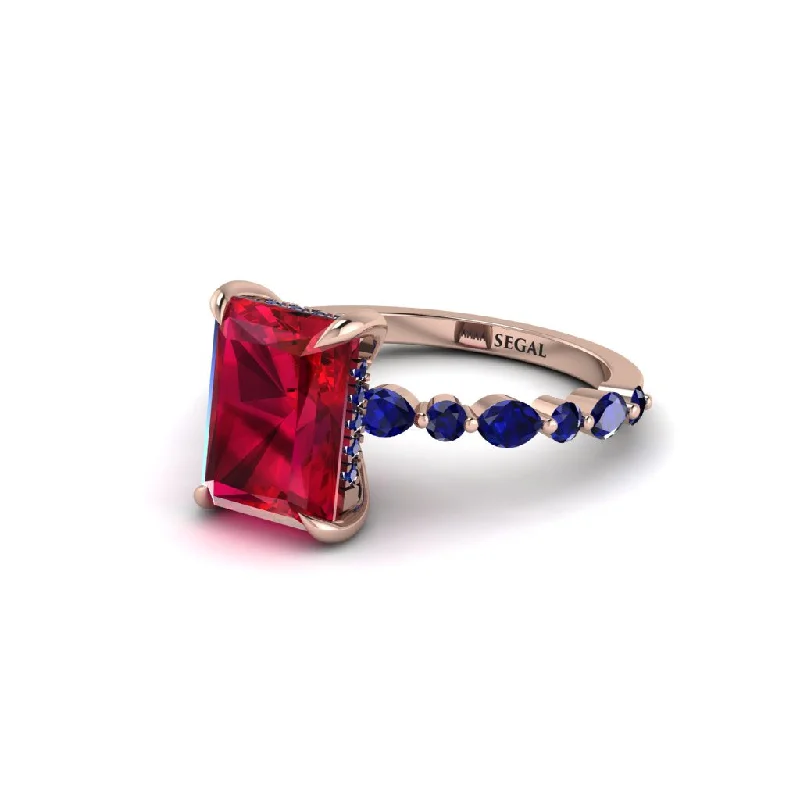 engagement-platinum-modern-ring-Radiant-Cut Ruby Eternal Radiance Engagement Ring - Skye No. 71