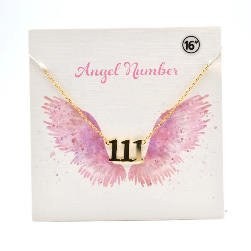 ladies-gemstone-pendant-necklace-Angel Number Necklace