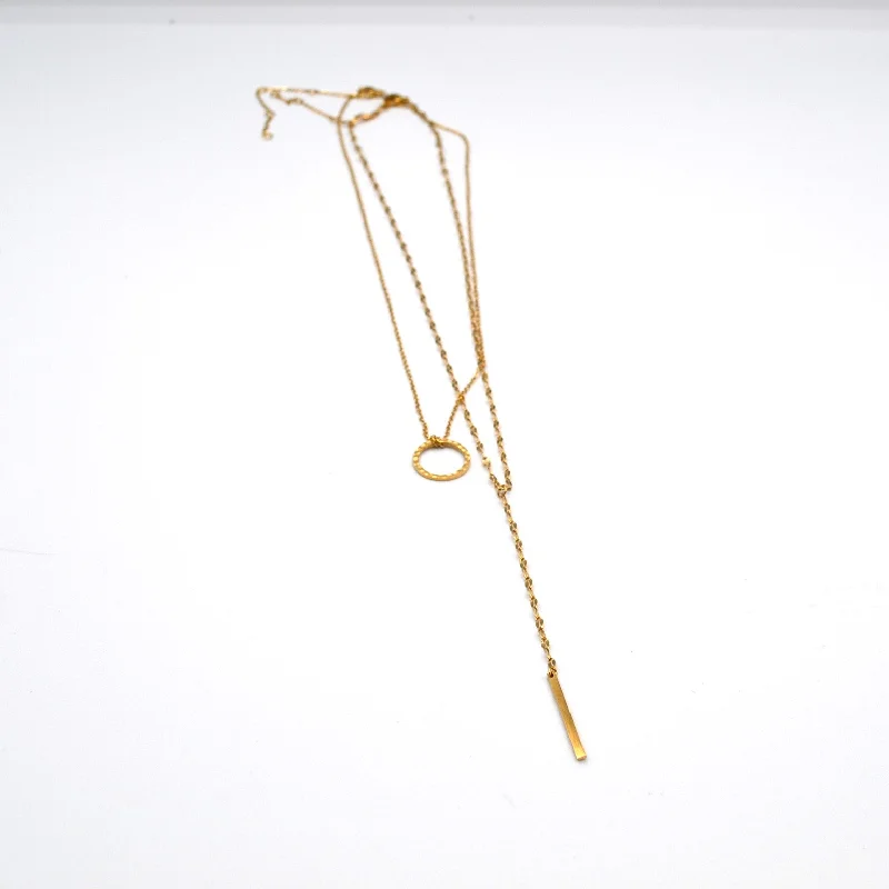 ladies-initial-gold-necklace-Anastasia Necklace Set