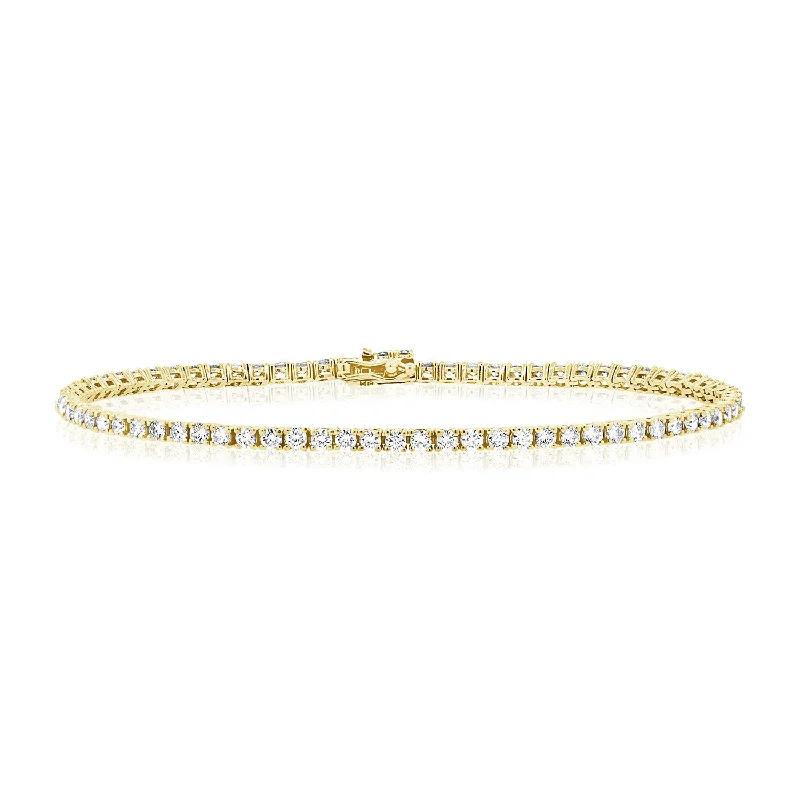 Ladies bracelets for special occasions -Elegant 2.75 Carat Diamond Tennis Bracelet in 14K Gold