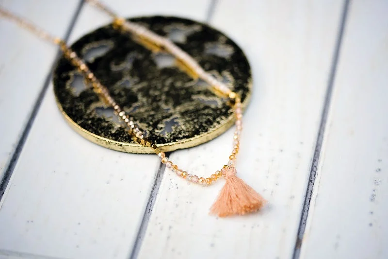 ladies-diamond-gold-necklace-Blush Calypso Necklace