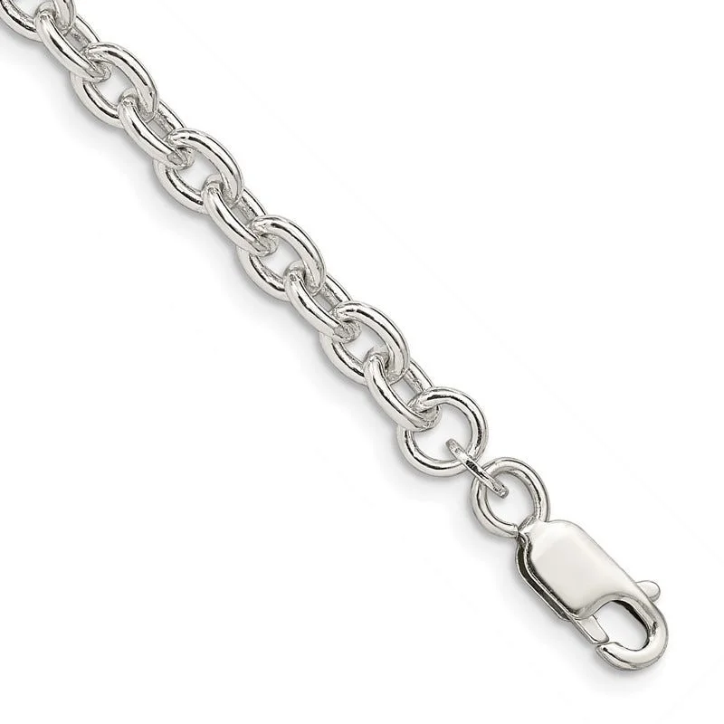 Ladies bracelets for weddings -Sterling Silver 4.5mm Cable Chain Bracelet