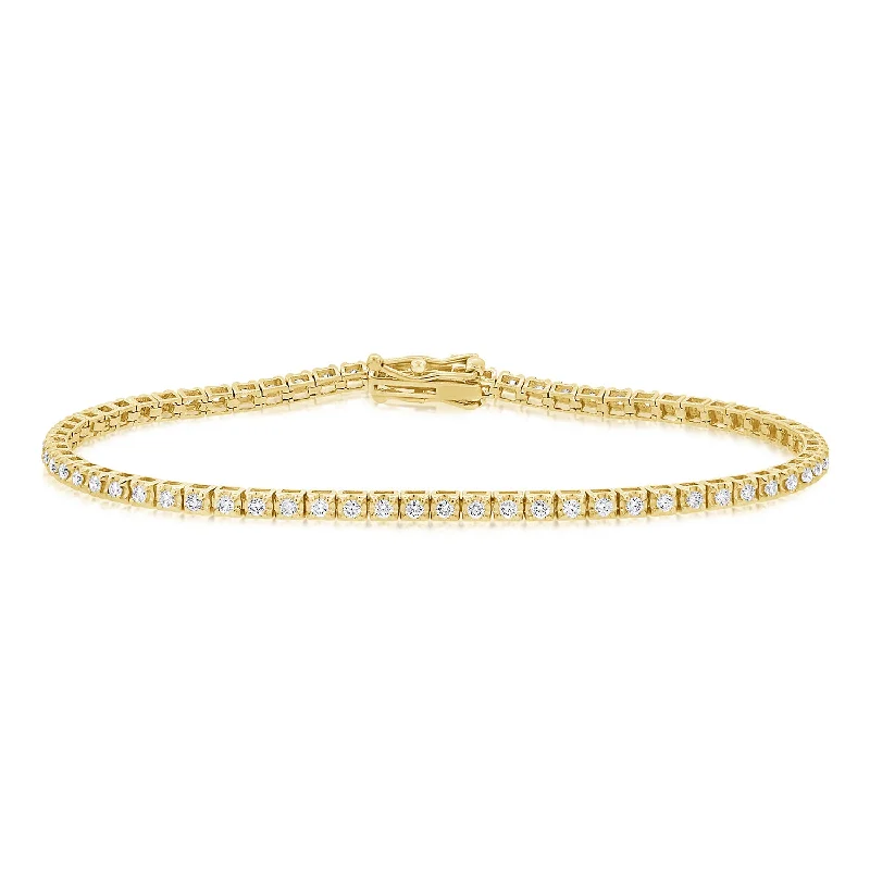 Ladies bracelets with infinity symbol -Timeless Elegance: 1.78 Carat Diamond Tennis Bracelet