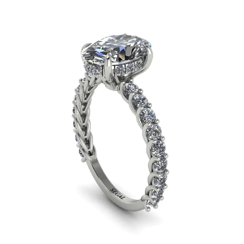 engagement-diamond-ring-Oval-Cut Halo Diamond Timeless Elegance Engagement Ring - Kelsey No. 3